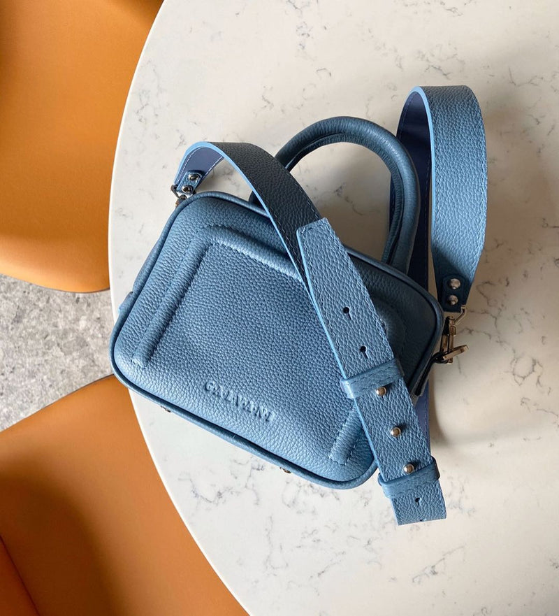 Women Leather Cross Body Bag Bacio S Blue