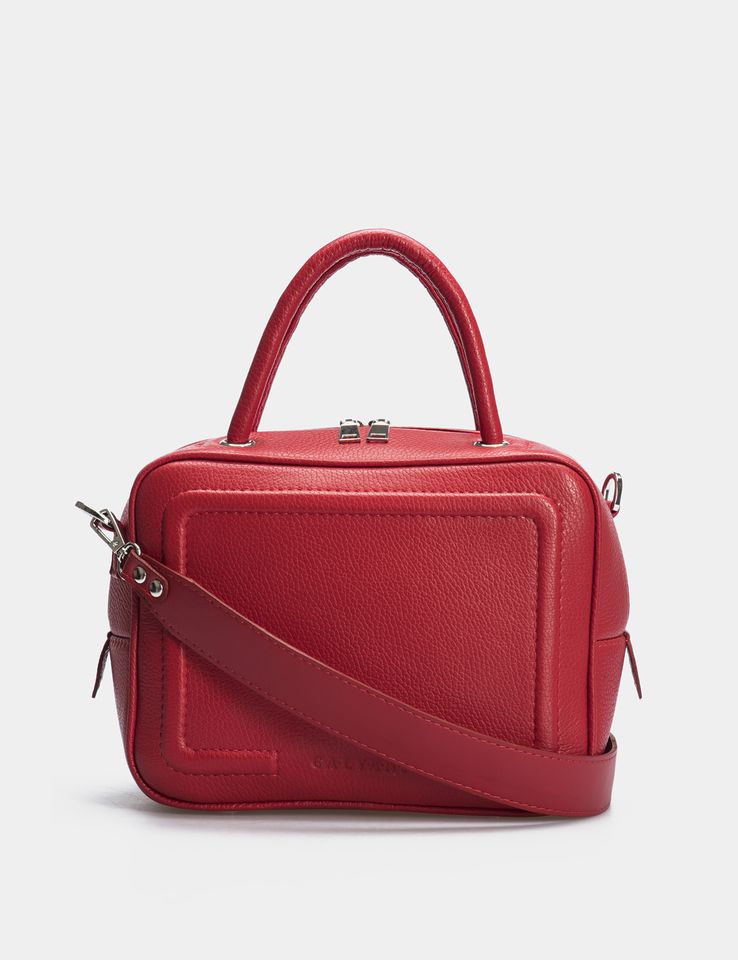 Women Leather Crossbody Bag Bacio M Red