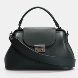 Women Leather Crossbody Bag Palermo Medium BlackFl
