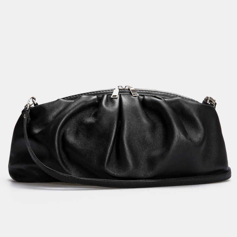 Women Leather Handbag Cristallo Black