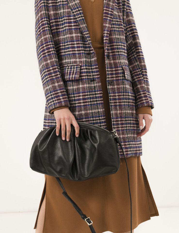 Women Leather Handbag Cristallo Black