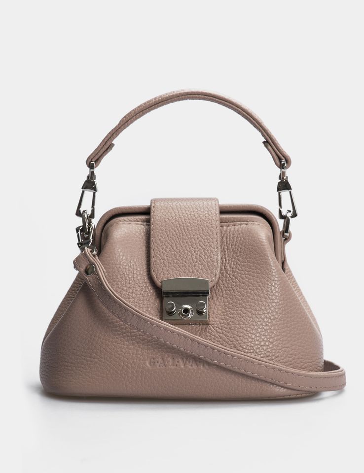 Women Leather Cross Body Bag Palermo Micro Beige