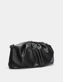 Women Leather Handbag Cristallo Black