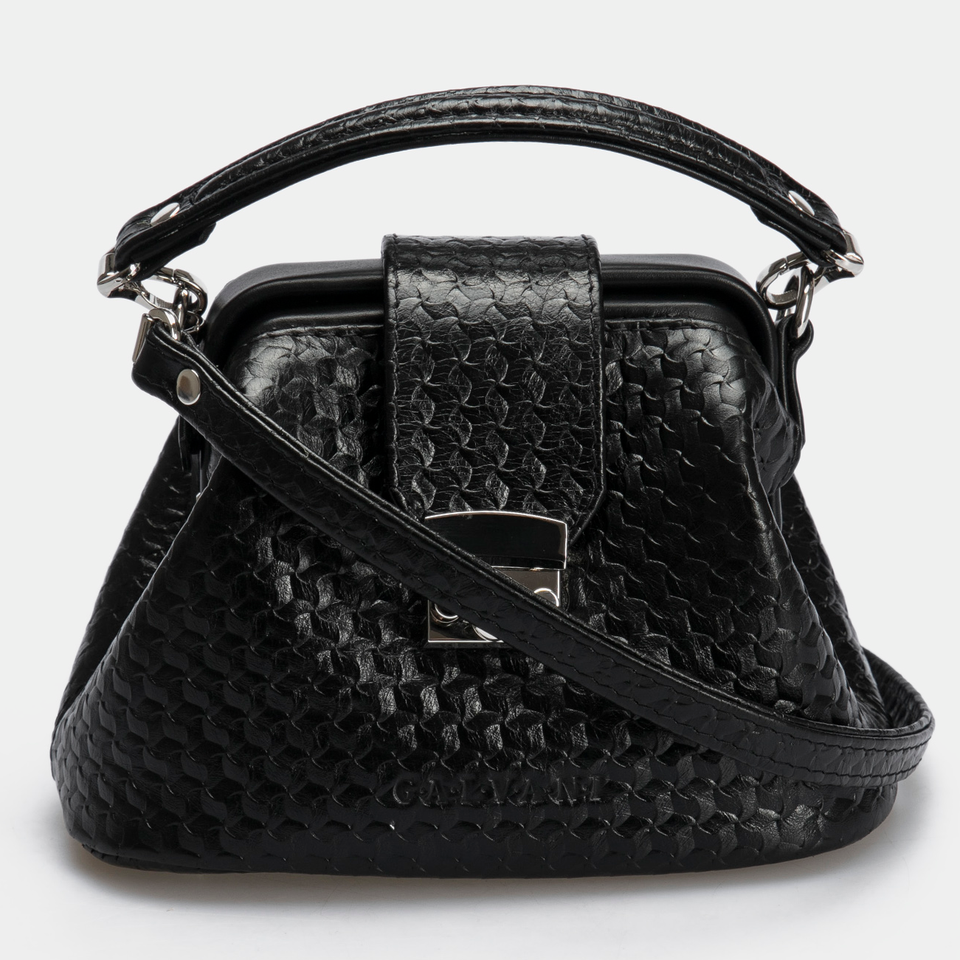 Women Leather Crossbody Bag Palermo Micro Black