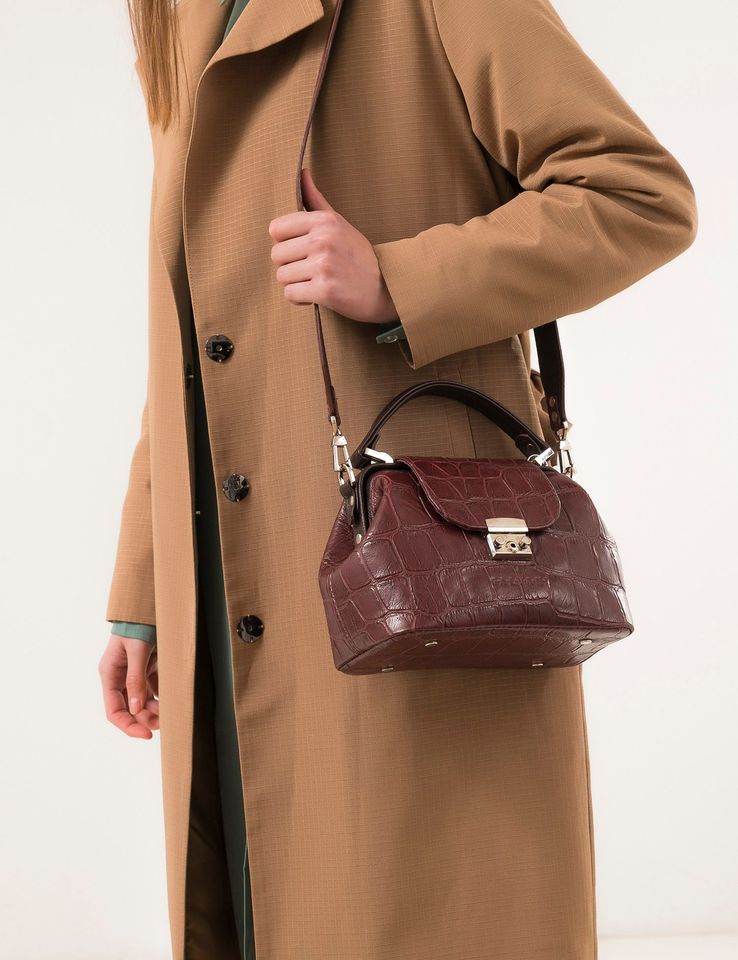 Women Leather Crossbody Bag Palermo Small Brown