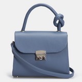 Women Leather Crossbody Bag Cocco Mini Blue