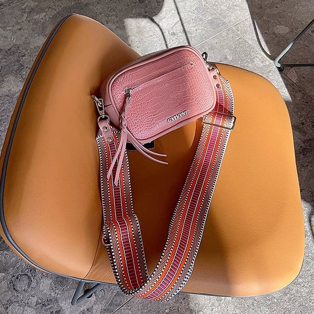 Women Leather Crossbody Bag Goccia Mini Pink