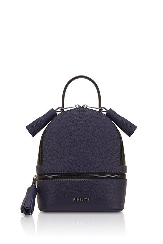 Woman Leather Backpack Lady Anne 'GO GO' Mini Dark Slate Blue