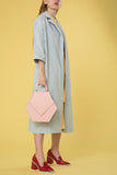 Woman Leather Handbag Lady Anne Diamond Pink