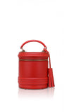 Woman Leather Crossbody Bag Lady Anne Barrel Red
