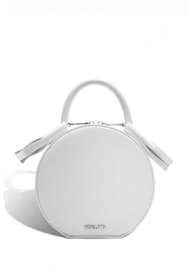 Woman Leather Crossbody Bag Lady Anne Tesoro Mini White