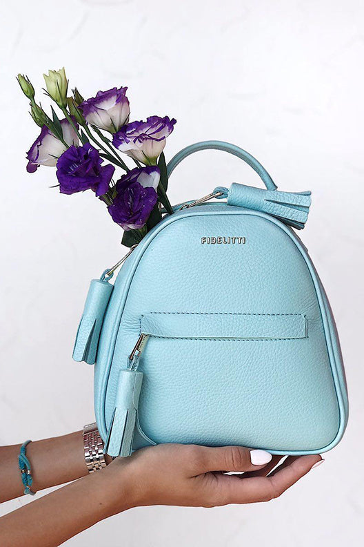 grafea mini backpacks Woman Leather Backpack Lady Anne Vogue Mini Aquamarine – Ankobags