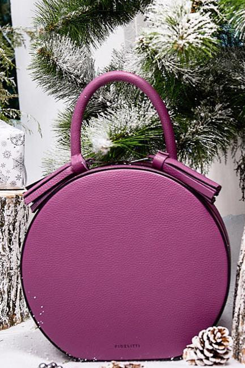 Woman Leather Bag Lady Anne Tesoro Blue Violet