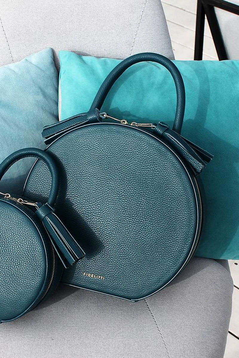 Woman Leather Bag Lady Anne Tesoro Teal