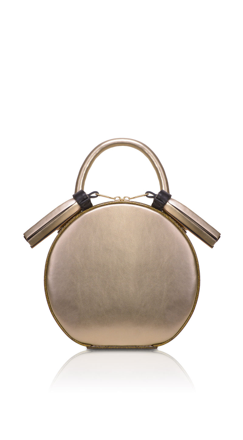 Woman Leather Bag Lady Anne Tesoro Mini Gold