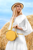 Woman Leather Crossbody Bag Lady Anne Tesoro Mini Yellow