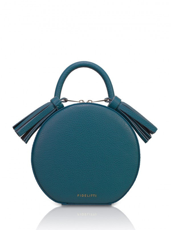 Woman Leather Bag Lady Anne Tesoro Mini Teal