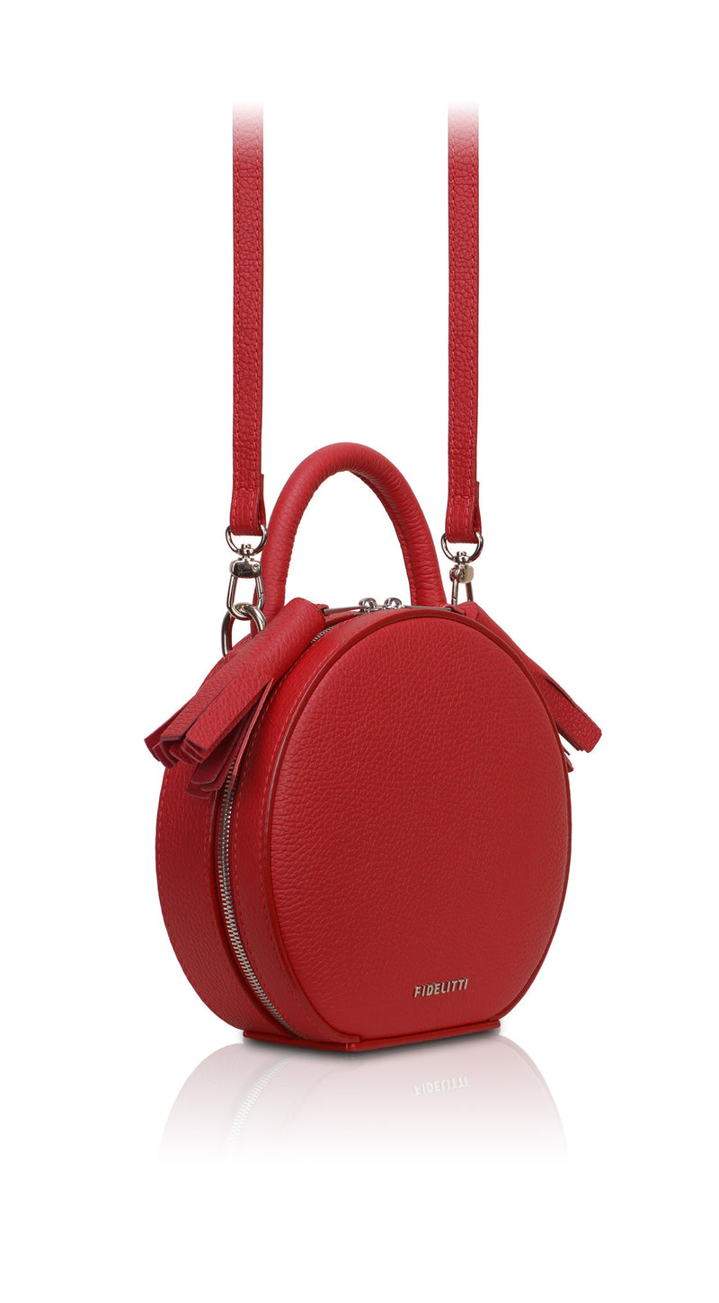 Woman Leather Bag Lady Anne Tesoro Mini Dark Red
