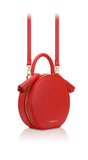Woman Leather Bag Lady Anne Tesoro Mini Crimson