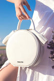 Woman Leather Bag Lady Anne Tesoro Mini White