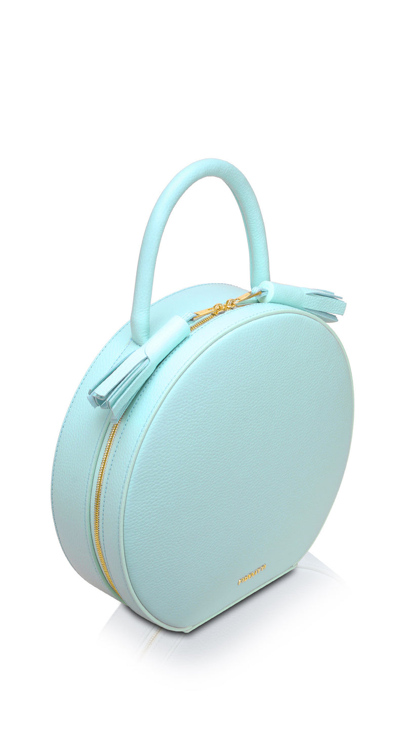 Woman Leather Bag Lady Anne Tesoro Aquamarine
