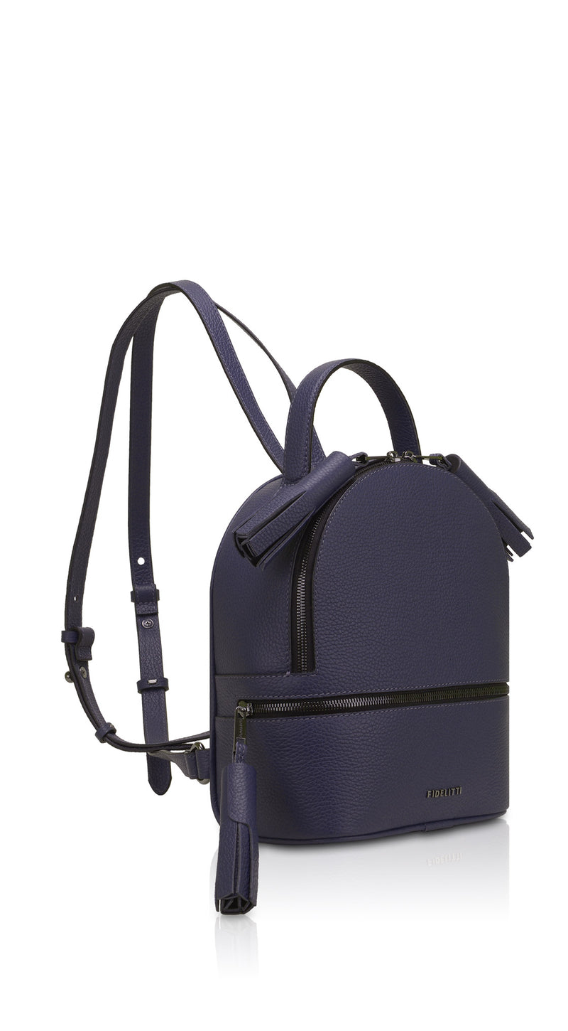 Woman Leather Backpack Lady Anne 'GO GO' Dark Slate Blue