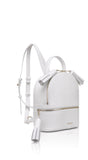Woman Leather Backpack Lady Anne 'GO GO' White