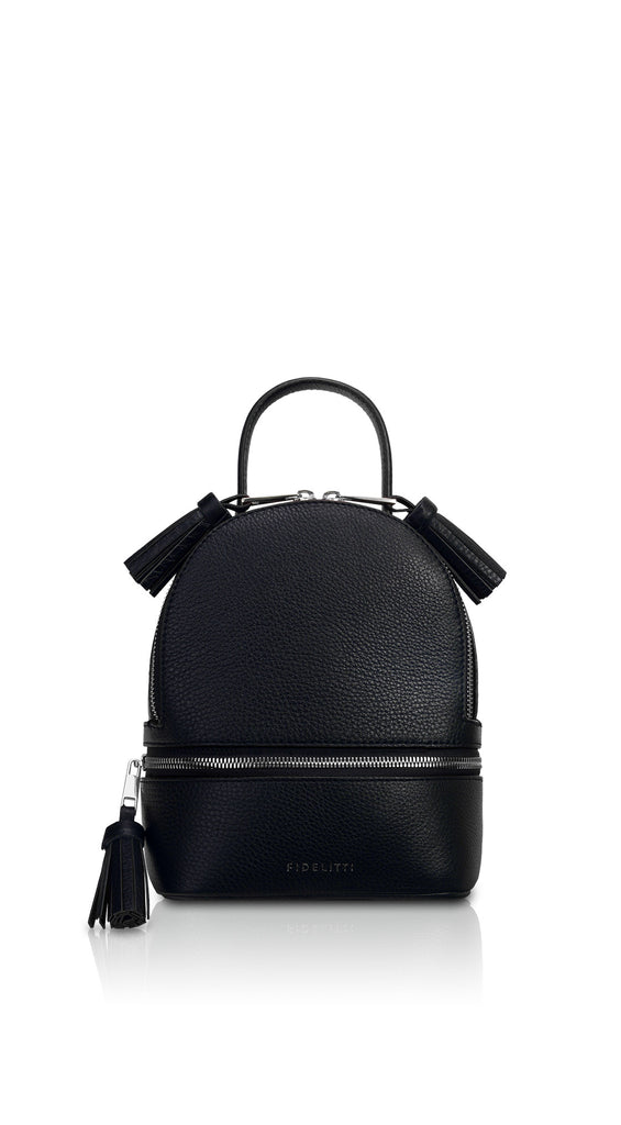 Woman Leather Backpack Lady Anne 'GO GO' Mini Black
