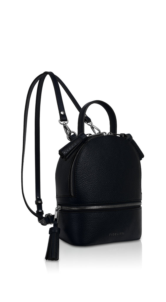 Woman Leather Backpack Lady Anne 'GO GO' Mini Black