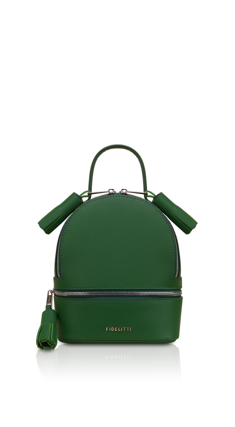 Woman Leather Backpack Lady Anne GO GO Mini Green