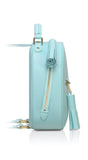 Woman Leather Backpack Lady Anne Vogue Aquamarine