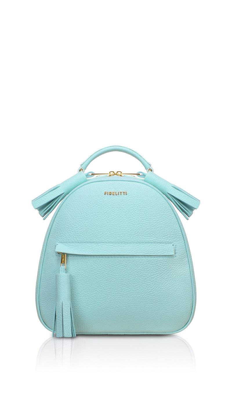 Woman Leather Backpack Lady Anne Vogue Aquamarine