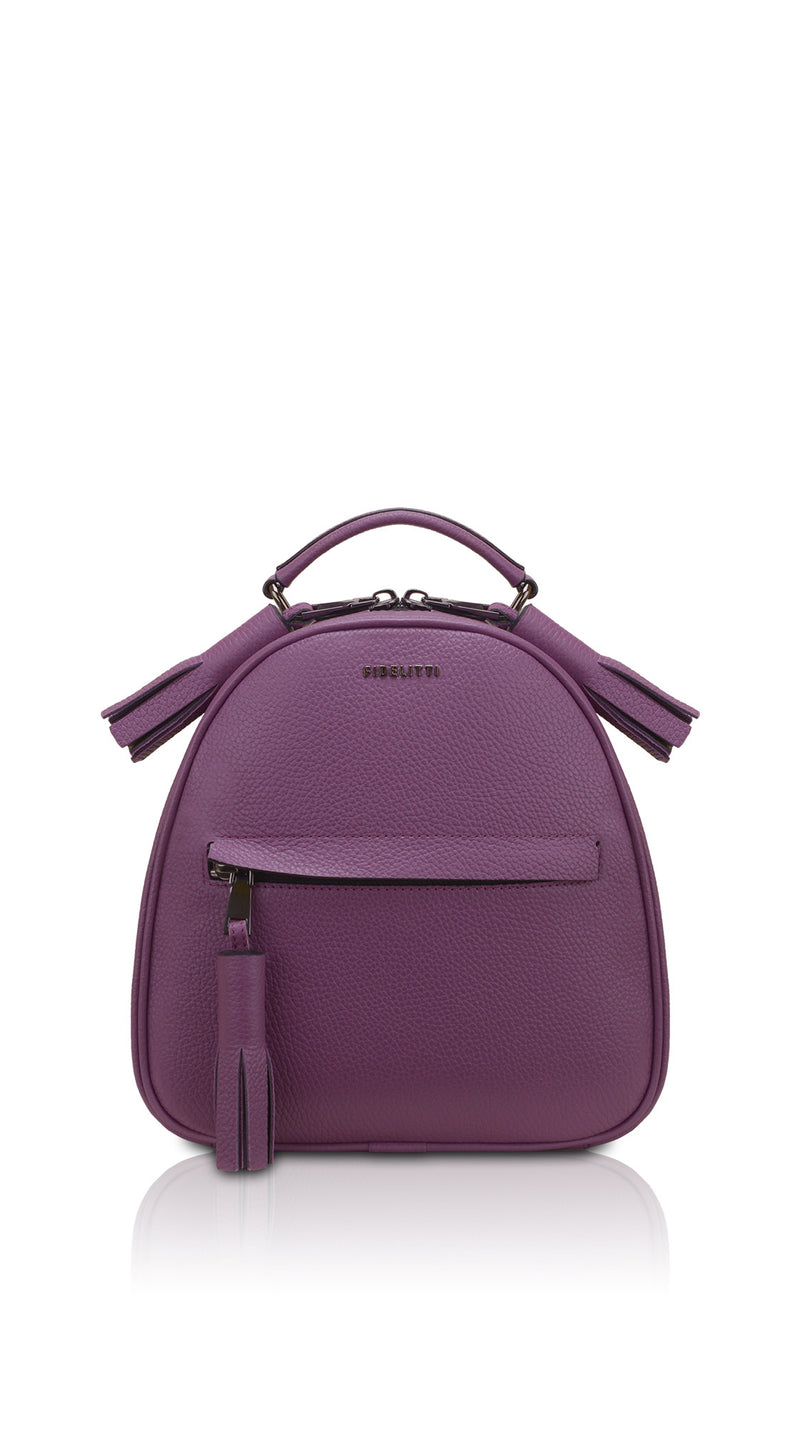 Woman Leather Backpack Lady Anne Vogue Blue Violet