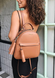 Woman Leather Backpack Lady Anne Vogue Turquoise