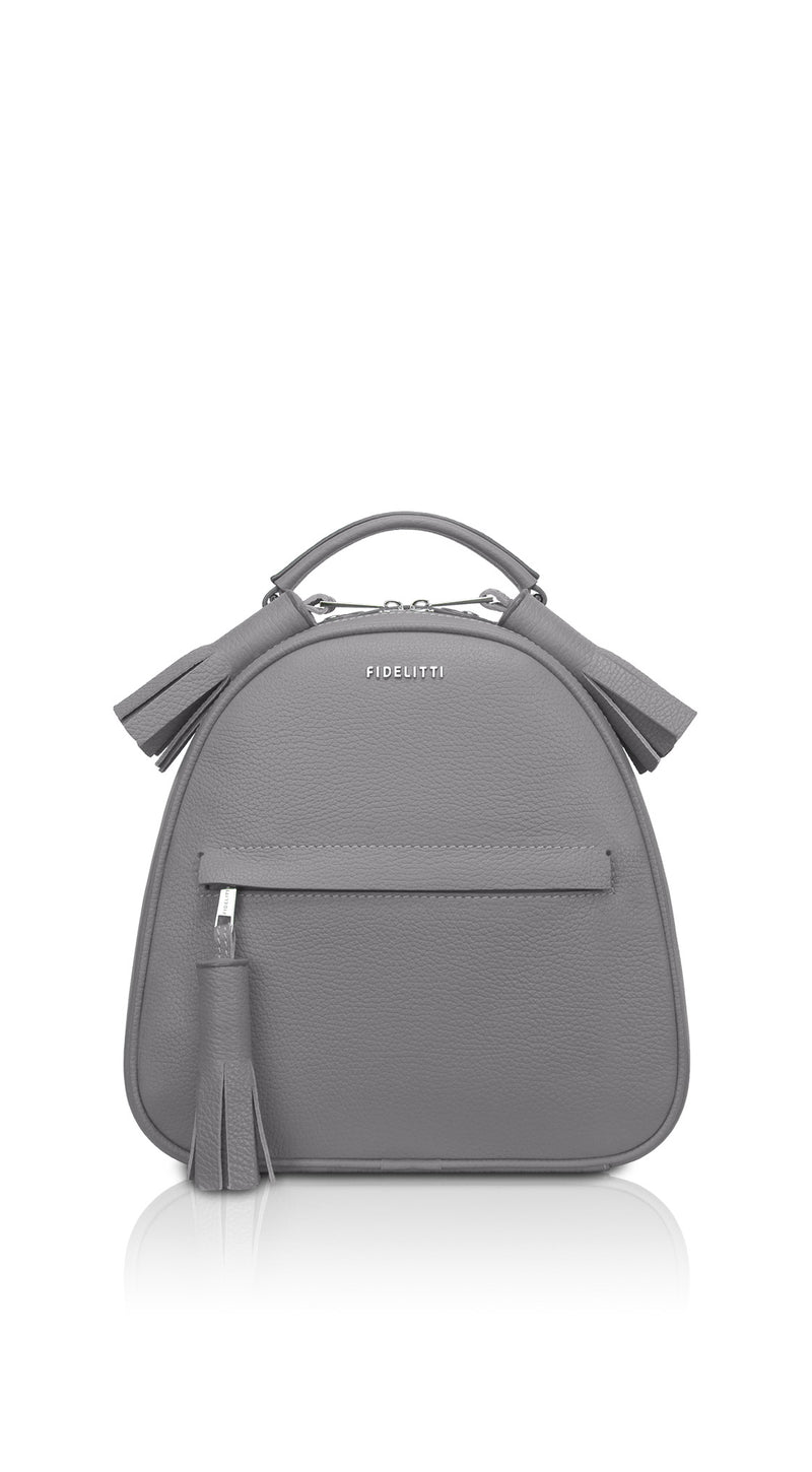 Woman Leather Backpack Lady Anne Vogue Dark Gray