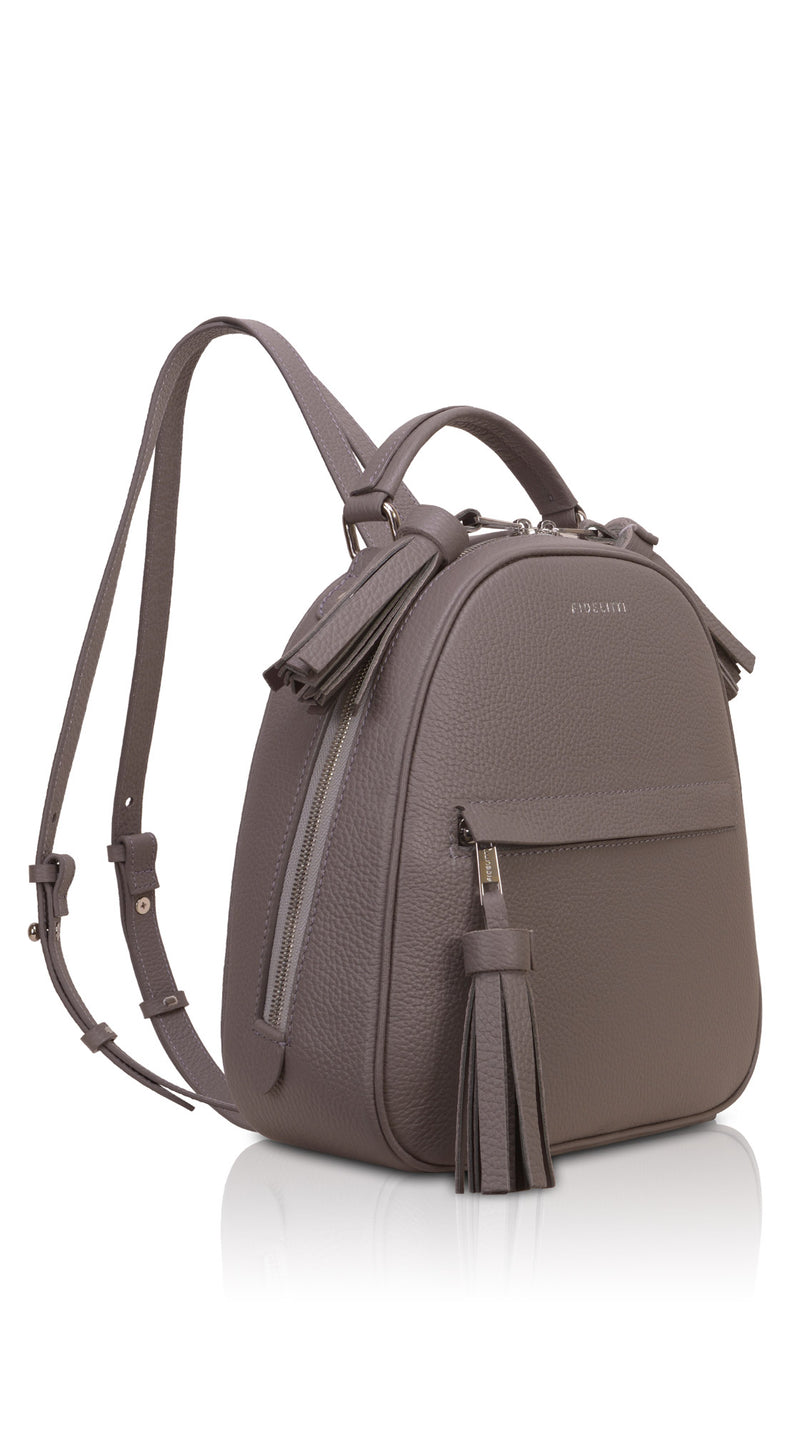 Woman Leather Backpack Lady Anne Vogue DimGray
