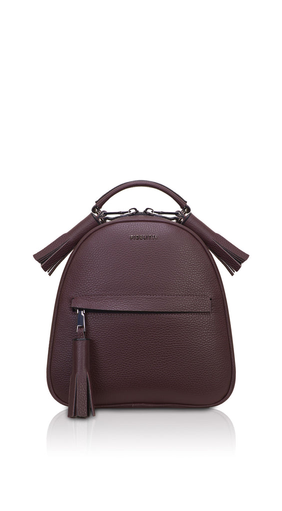 Woman Leather Backpack Lady Anne Vogue Dark Red