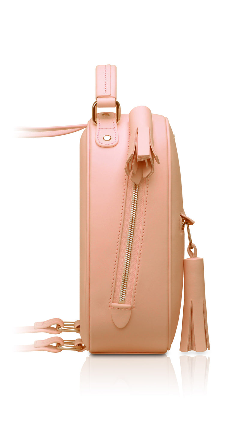 Woman Leather Backpack Lady Anne Vogue Peachpuff