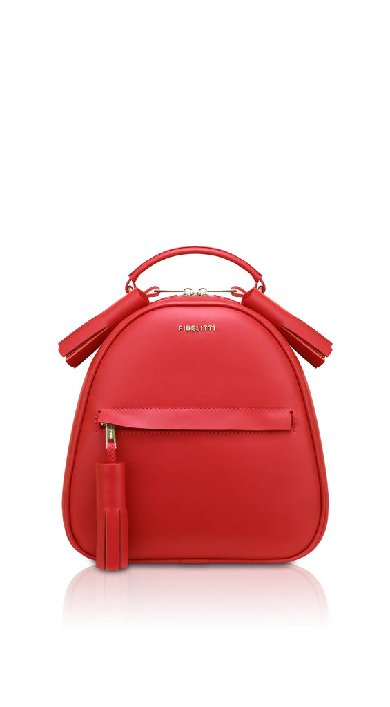 Woman Leather Backpack Lady Anne Vogue Dark Red