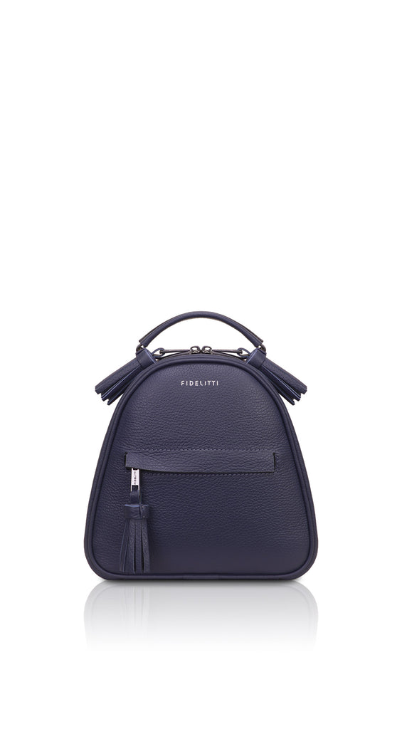 blue leather mini backpack Woman Leather Backpack Lady Anne Vogue Mini Blue Violet – Ankobags