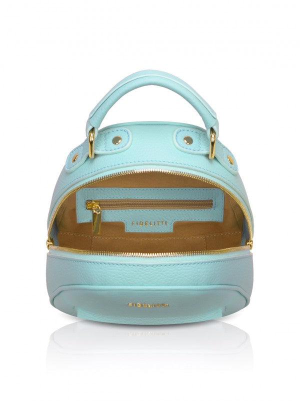 Woman Leather Backpack Lady Anne Vogue Mini Aquamarine – Ankobags