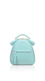 Woman Leather Backpack Lady Anne Vogue Mini Deep Sky Blue
