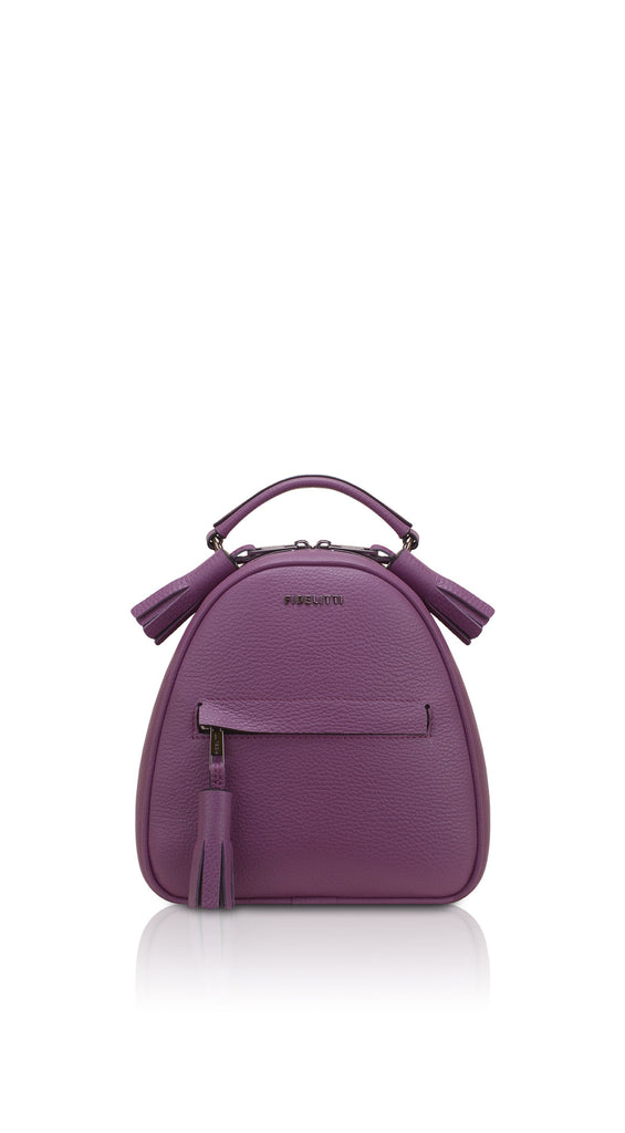 Woman Leather Backpack Lady Anne Vogue Mini Dark Slate Blue – Ankobags