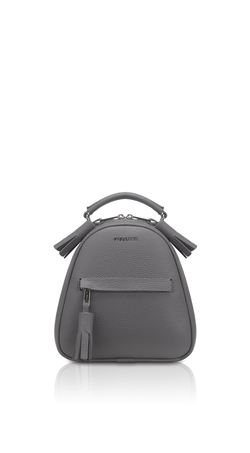 Woman Leather Backpack Lady Anne Vogue Mini DimGray