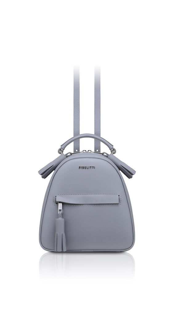 grey backpack mini Woman Leather Backpack Lady Anne Vogue Mini Gray – Ankobags