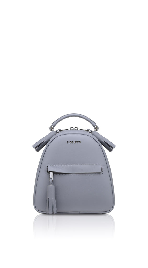 Woman Leather Backpack Lady Anne Vogue Mini White
