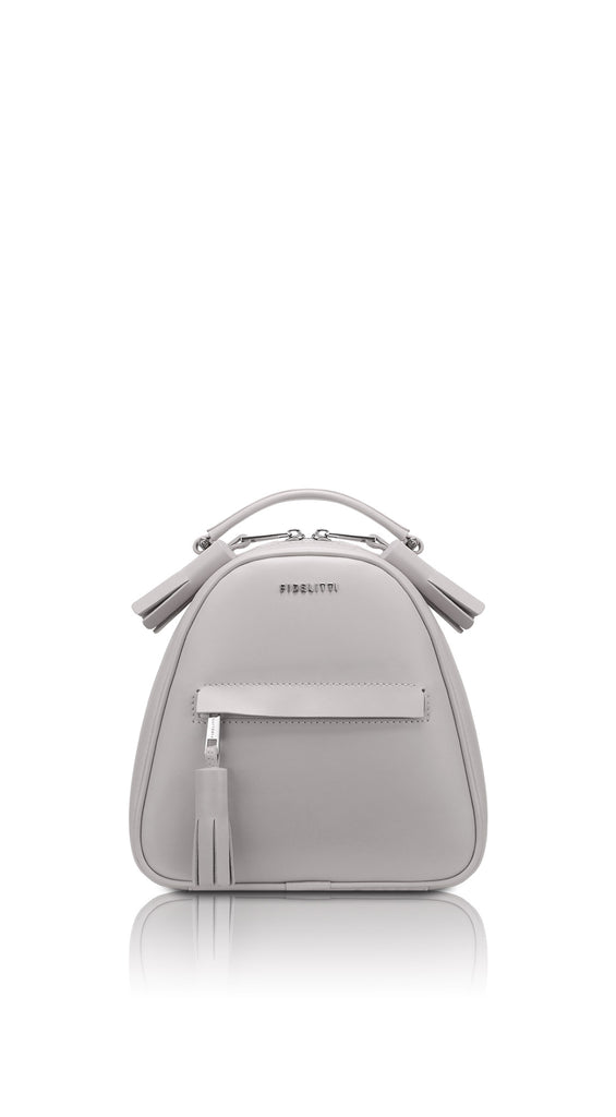 Woman Leather Backpack Lady Anne Vogue Mini Ivory