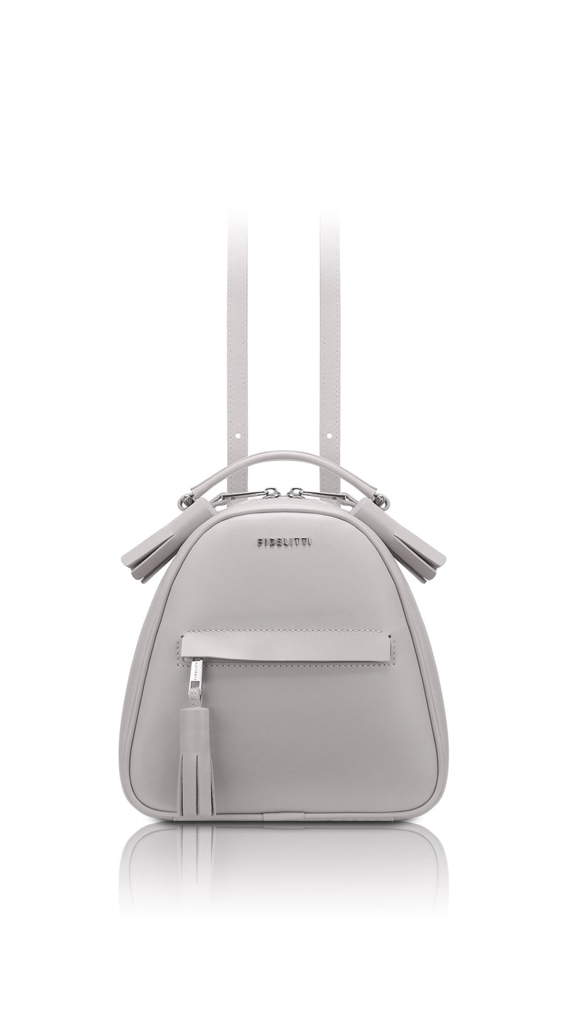 Woman Leather Backpack Lady Anne Vogue Mini Ivory