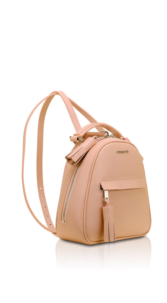 Woman Leather Backpack Lady Anne Vogue Mini Peachpuff – Ankobags