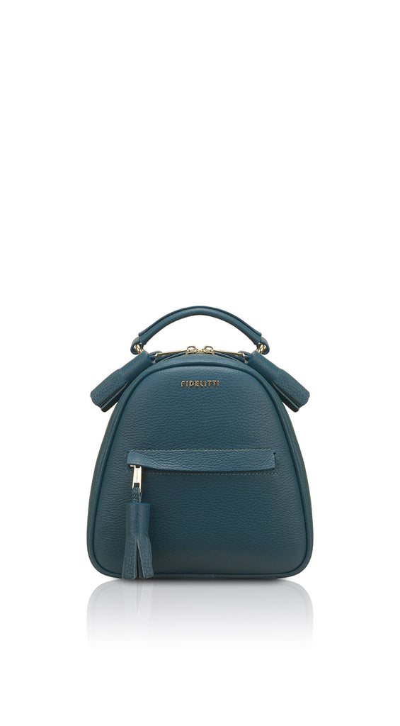 Woman Leather Backpack Lady Anne Vogue Mini Dodger Blue